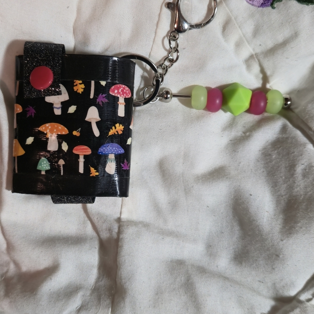 Colorful Mushroom Print Vape Keychain Holder